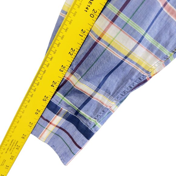 Paul & Shark  Plaid Cotton Button‑Down Shirt Blue Multi‑Color Italian Casual 43 - Picture 10 of 12